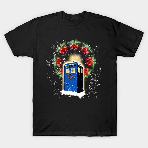 A WARM AND CONFORTABLE TARDIS I N THE SNOWSTORM T-Shirt by KARMADESIGNER T-SHIRT SHOP